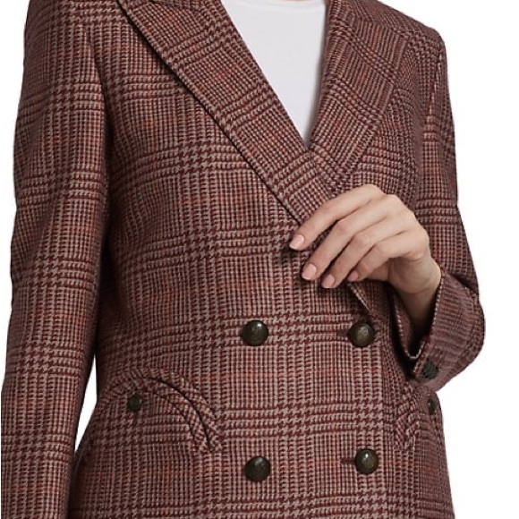 NWT Blazé-Milano Marybelle Plaid Double-Breasted Blazer - Picture 13 of 16